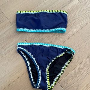 platinum swim bikini bandeau size L